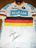 Christian Knees signiertes Milram Trikot